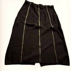 Chic Vintage contract   A-Line Skirt - Black with panel Stripes